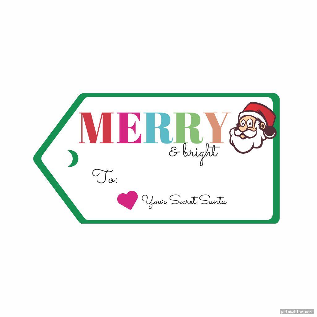 Secret Santa Tags Free Printable