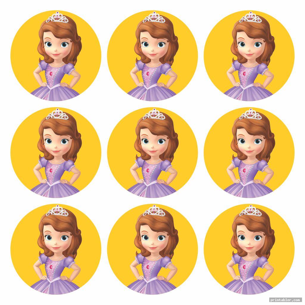 basic sofia the first cupcake toppers printable