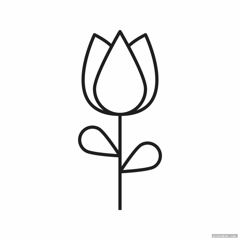 Tulip Flower Template Printable