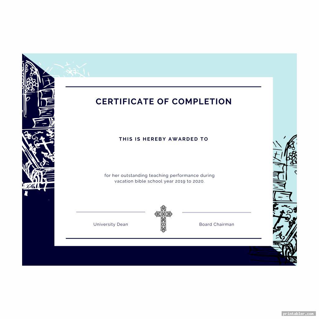 VBS Certificate Templates Printable