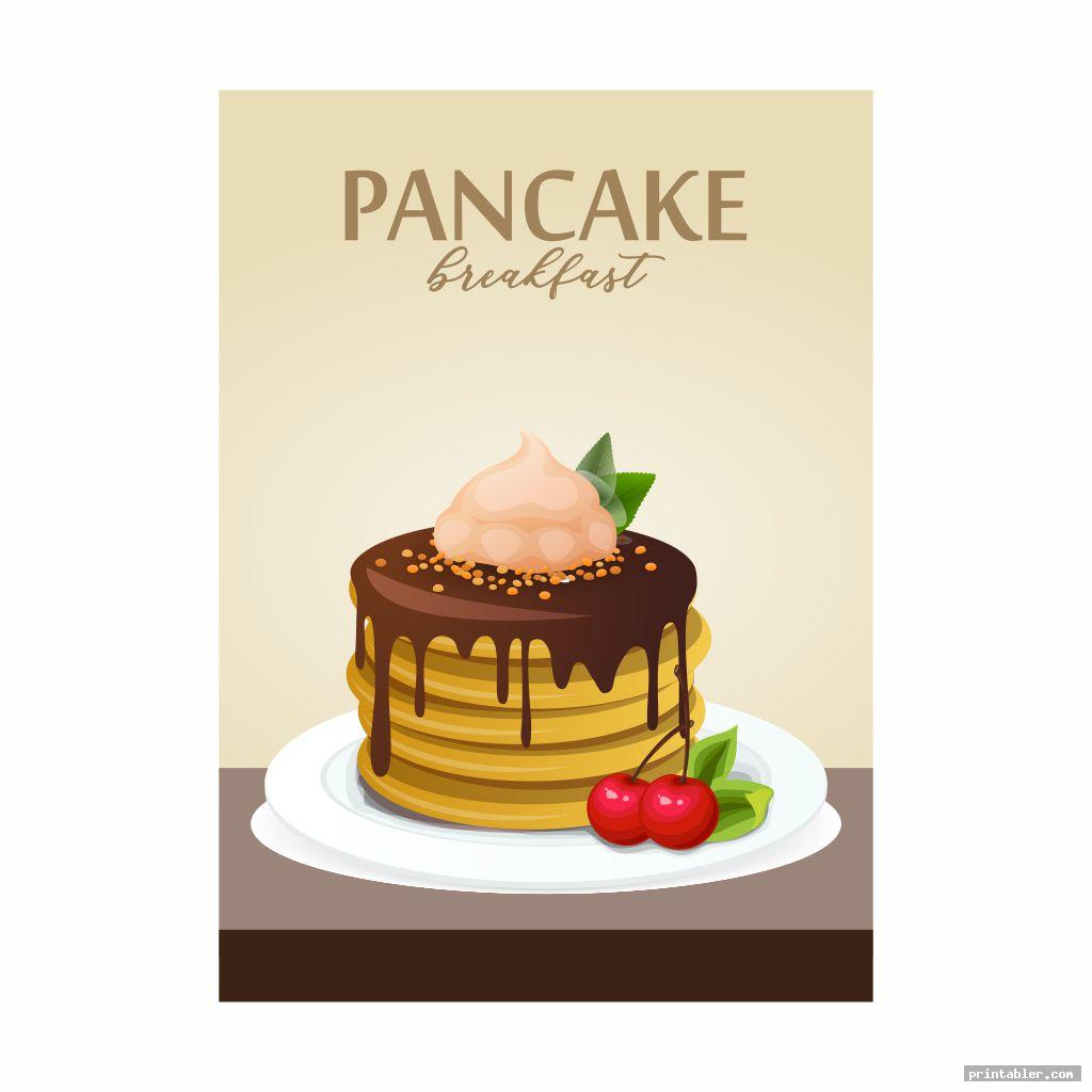 beautiful pancake breakfast flyer template printable