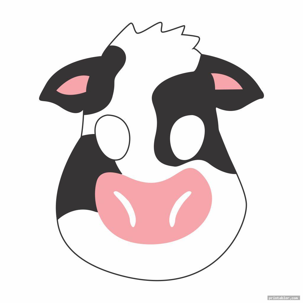 blank cow mask printable