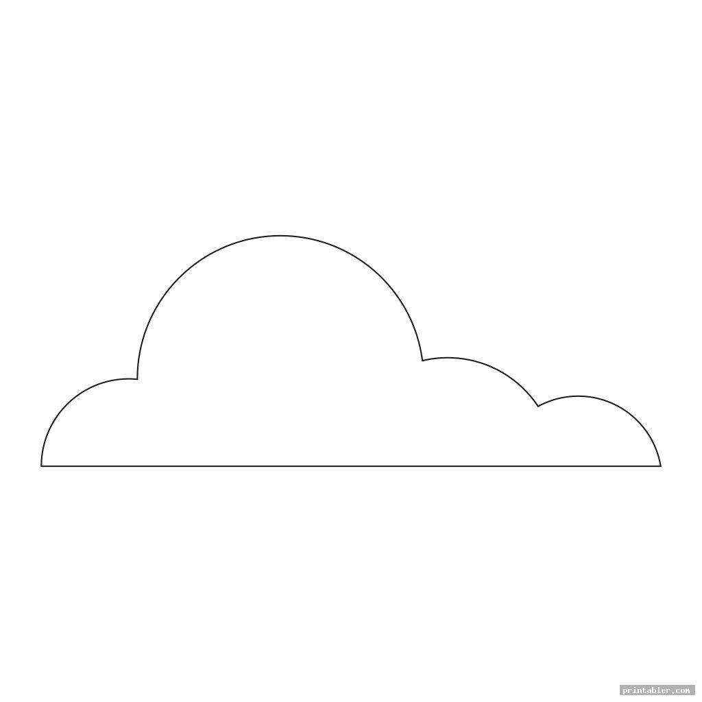 blank large printable cloud template