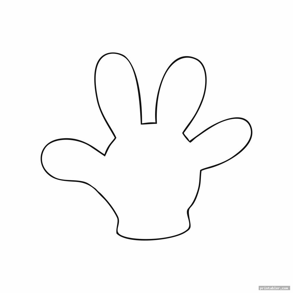 blank mickey mouse glove template printable