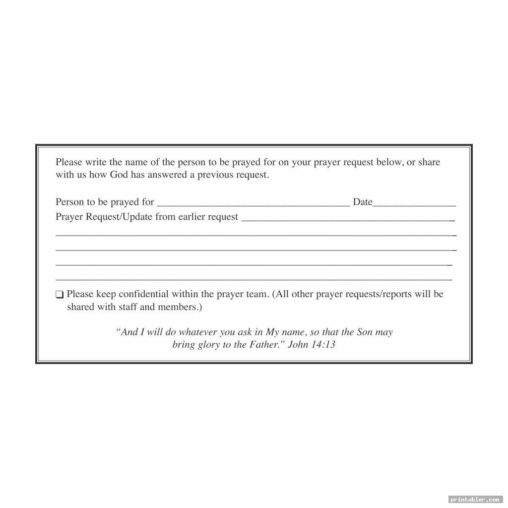 Printable Prayer Request Cards