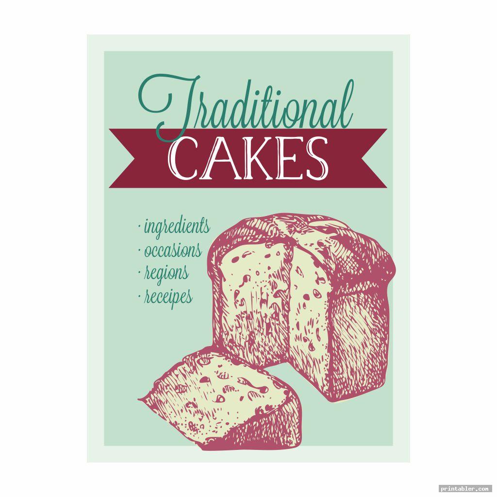 cakes cookbook covers printable