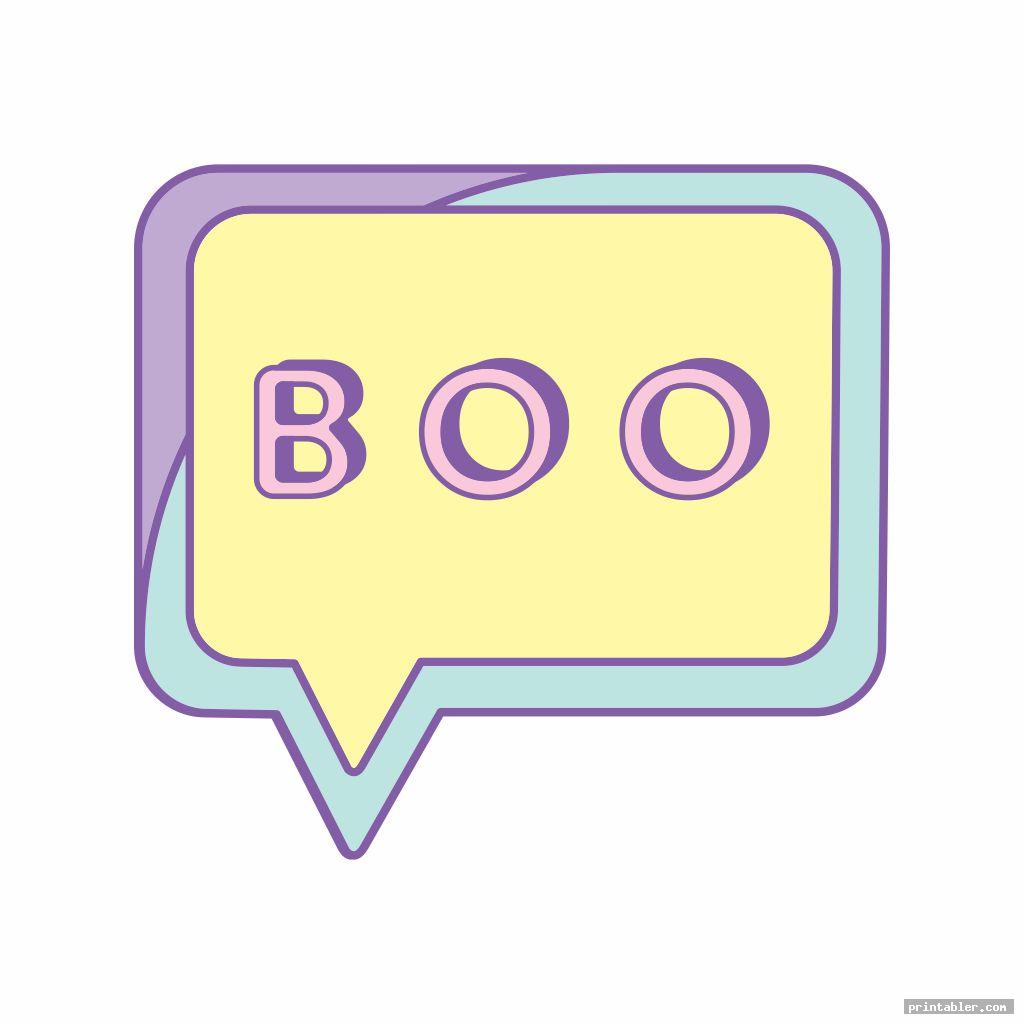 colorful boo letters printable