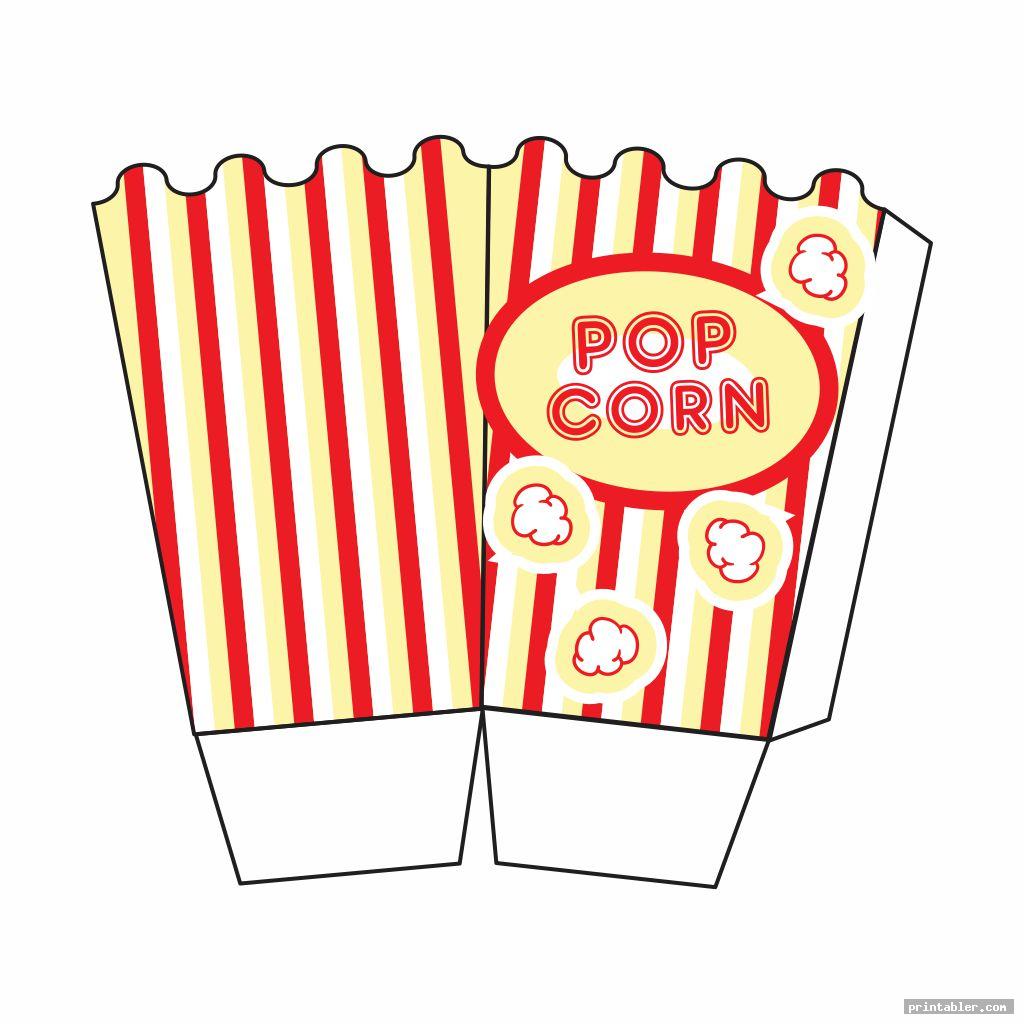 Popcorn Paper and Cup Template Printable