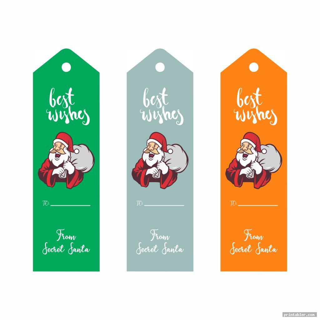 Cute Secret Santa Tags Printable Gridgit