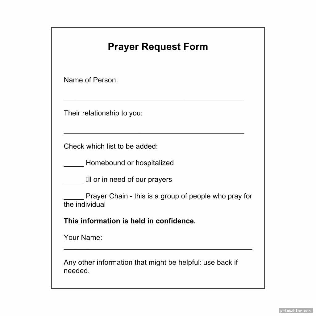 complete prayer request cards printable