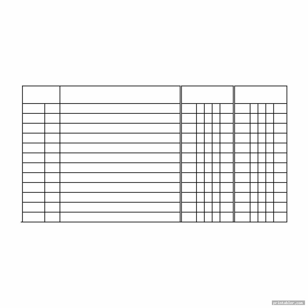 Printable 4 Column Paper