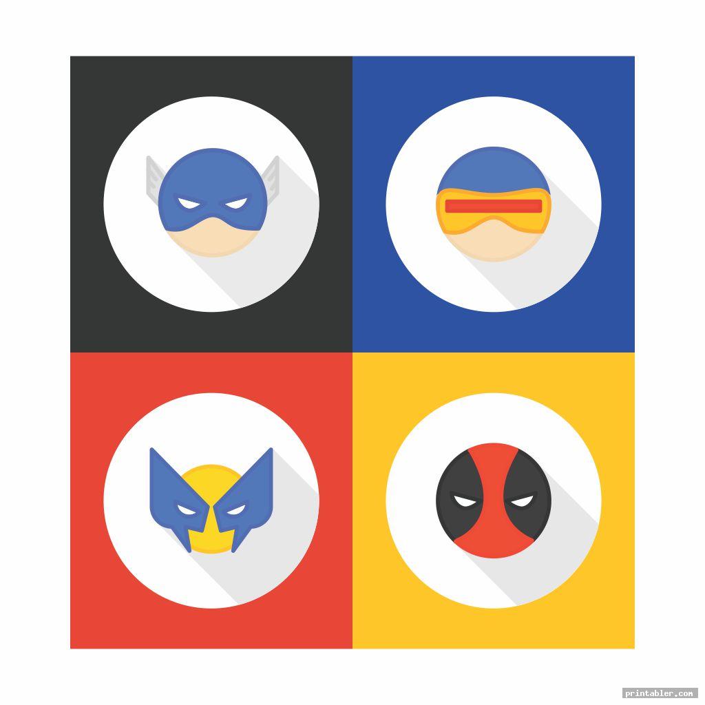 Colorful Avengers Icons for Cupcake Toppers Printable