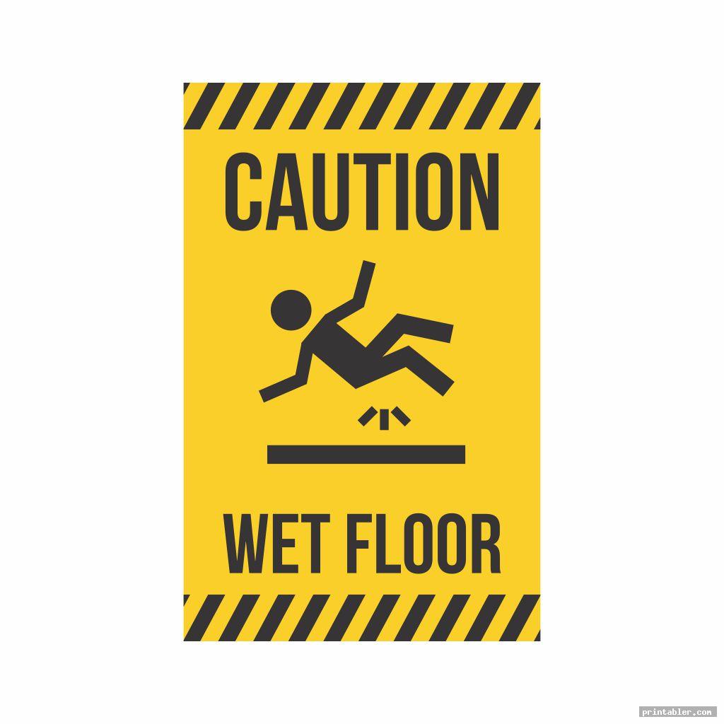 Caution Wet Floor Sign Printable - Printable Templates