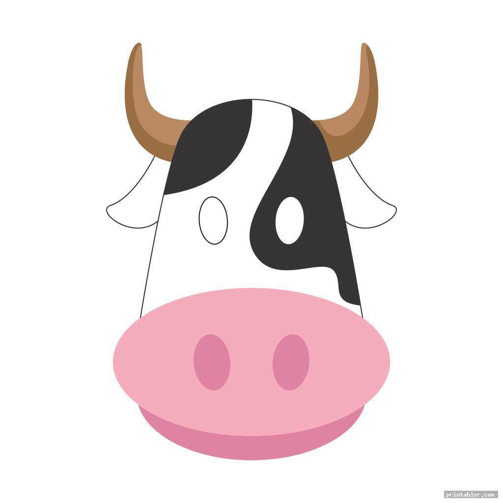 Cute and Funny Cow Mask Printable