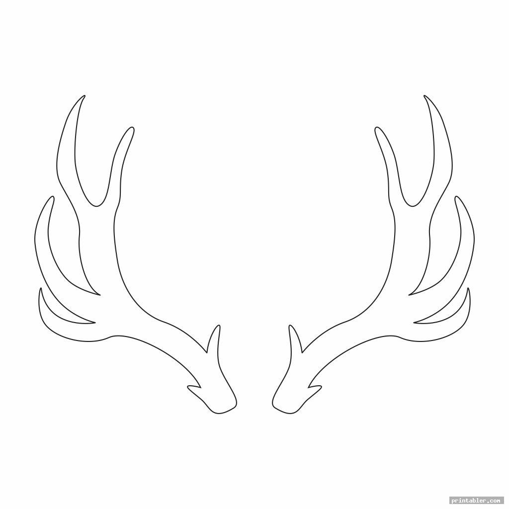 Printable Antler Template - Printable Blank World