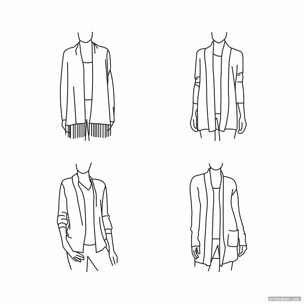 Men and Women Fashion Sketches Printable