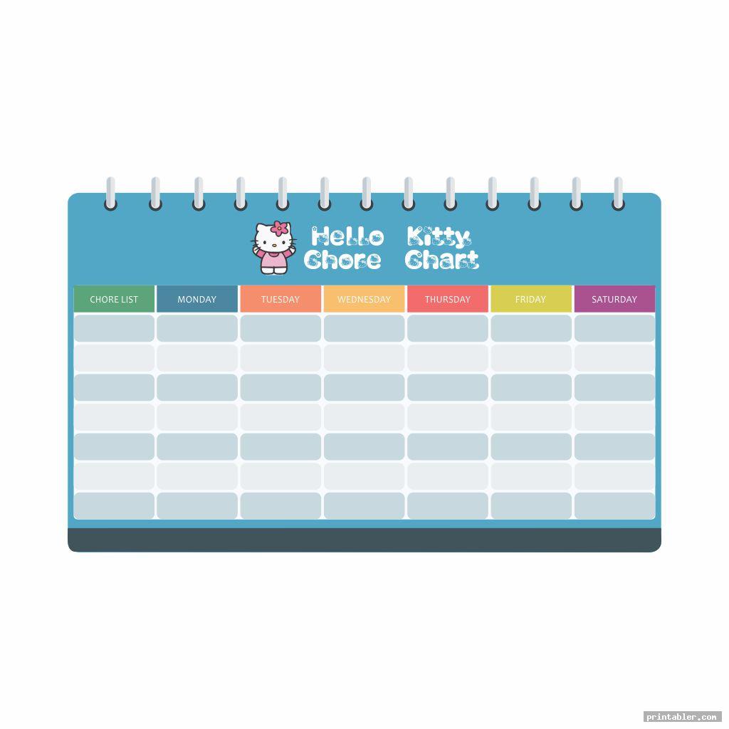 Hello Kitty Chore Chart Printable