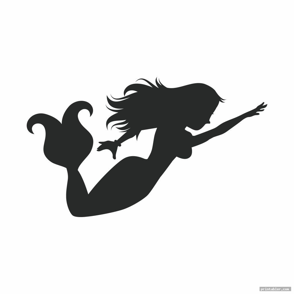 Mermaid Stencil Printable for Pumpkin Carving