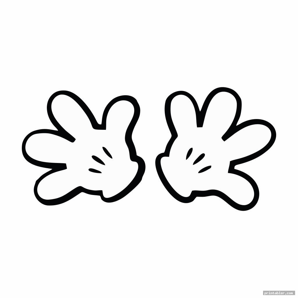 Mickey Mouse Glove Template Printable