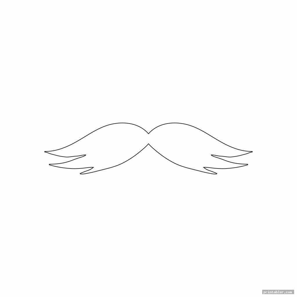 cool mustache outline template printable