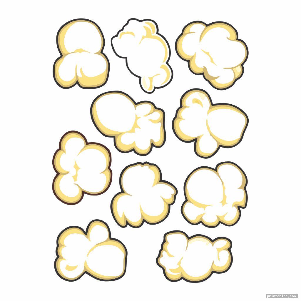 Popcorn Kernel Template Printable