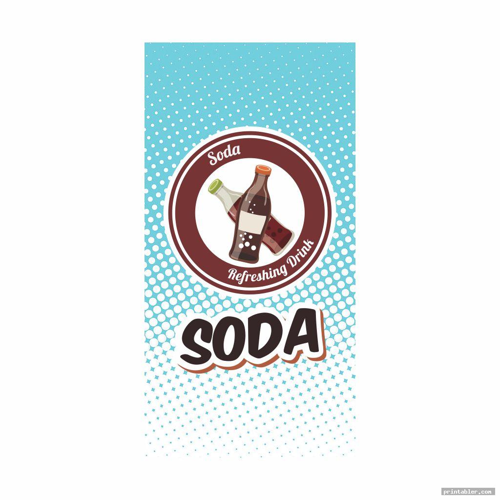 cool soda vending machine labels printable