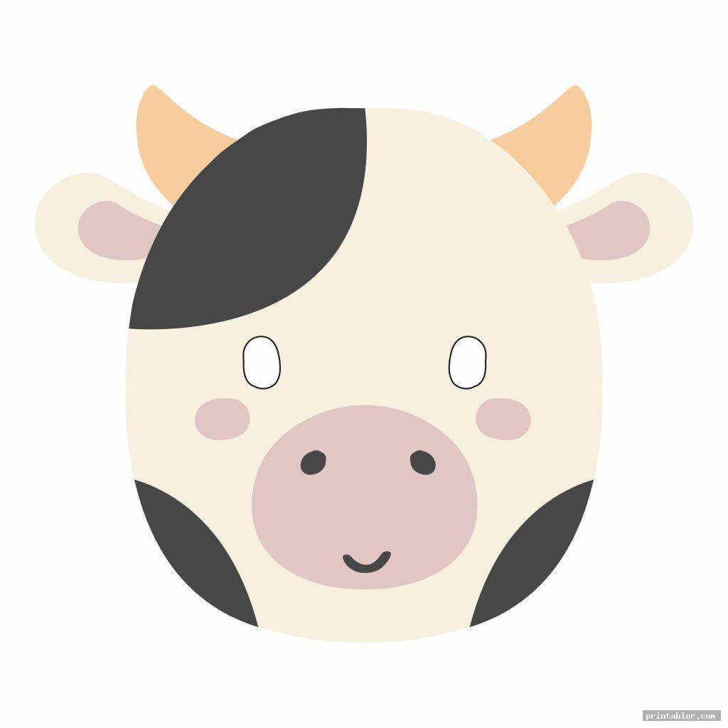 cow mask printable image free