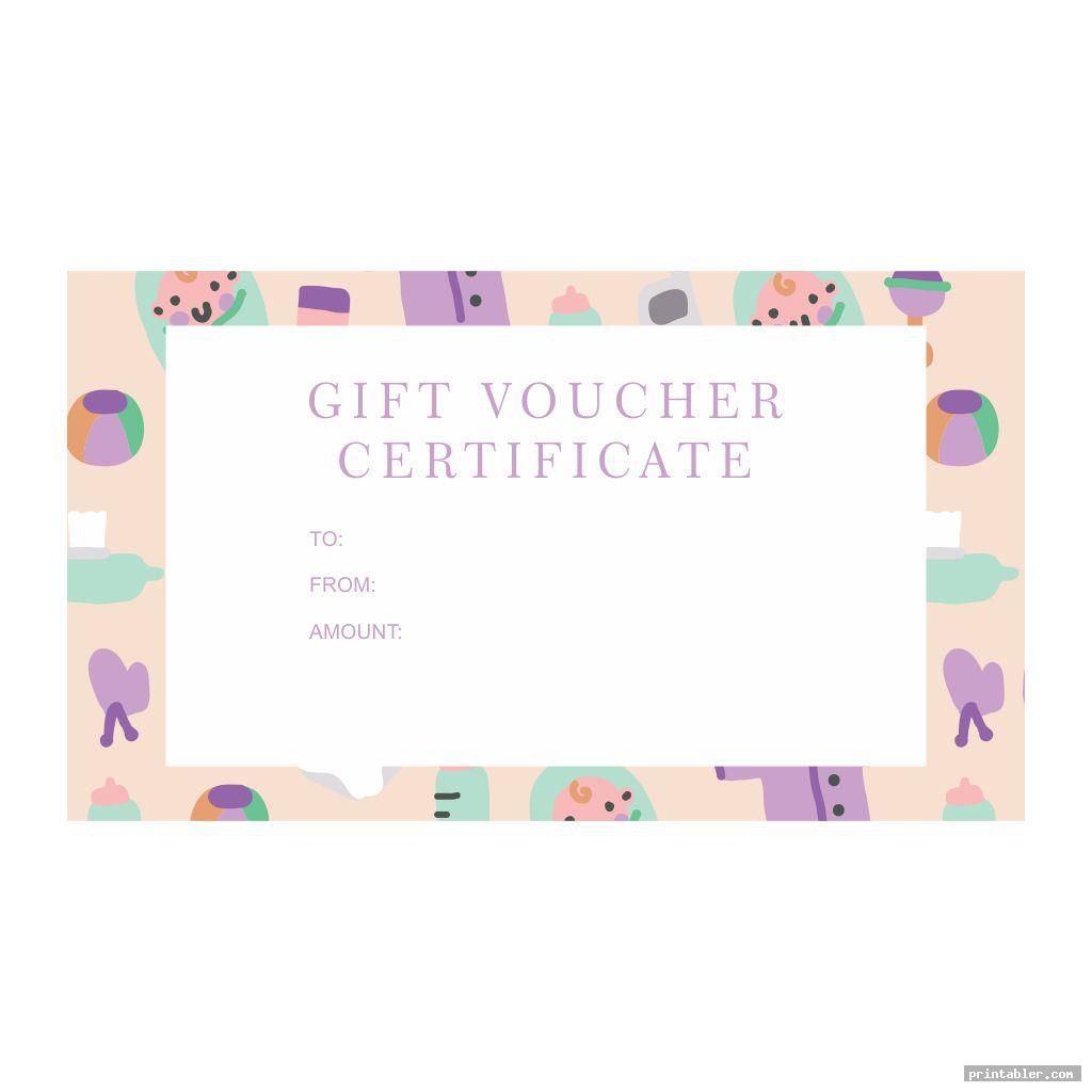 Babysitting Gift Certificate Template Printable