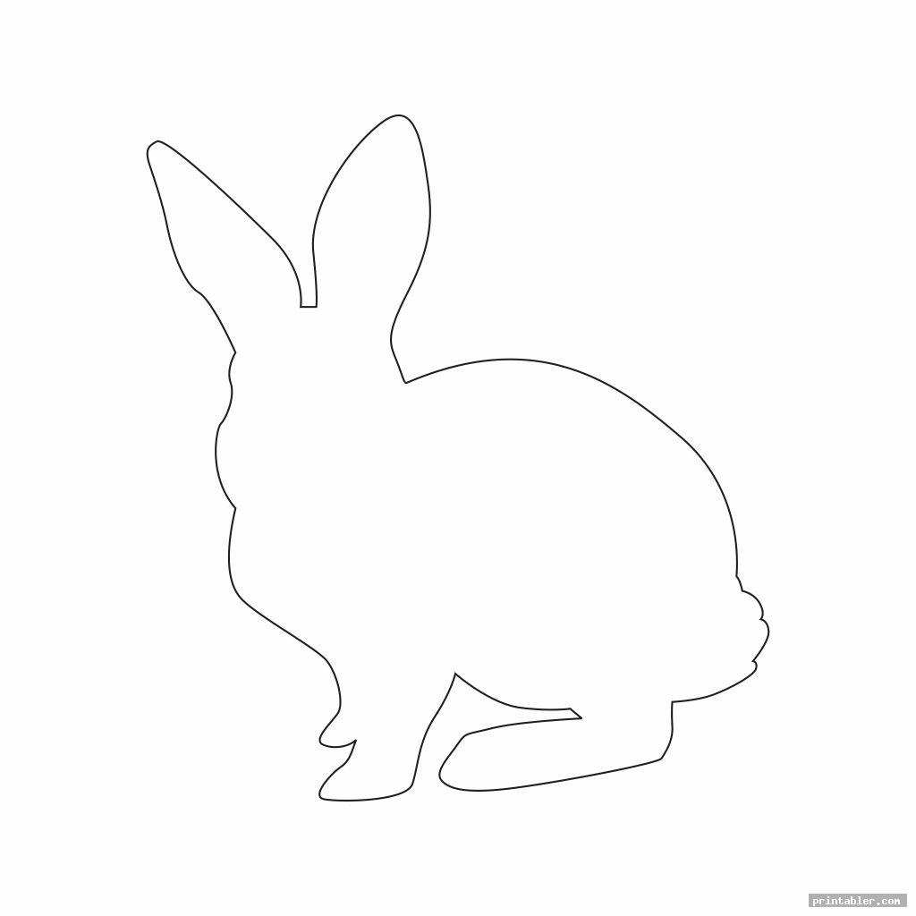 cute bunny outline template printable