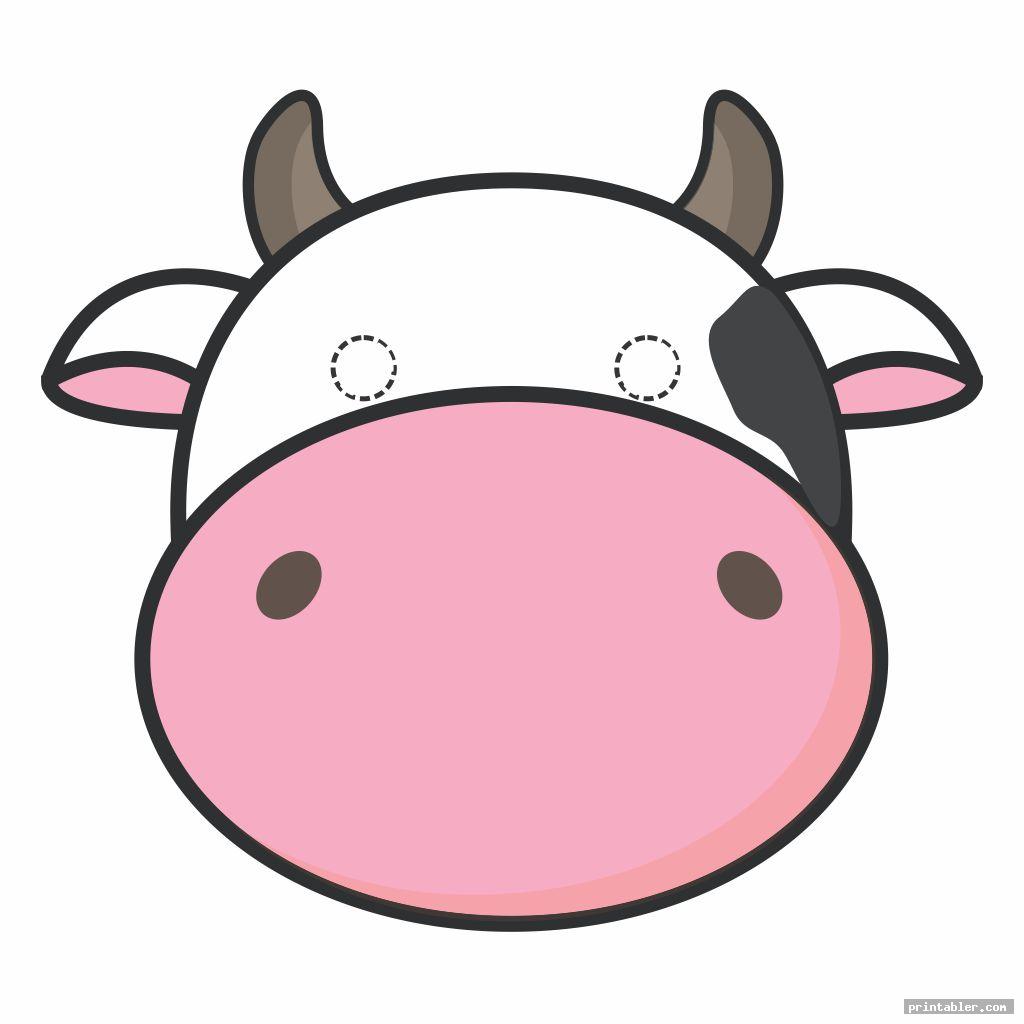cute cow mask printable