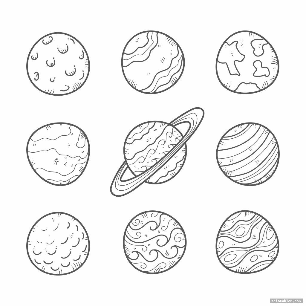 cute planets cutouts printable