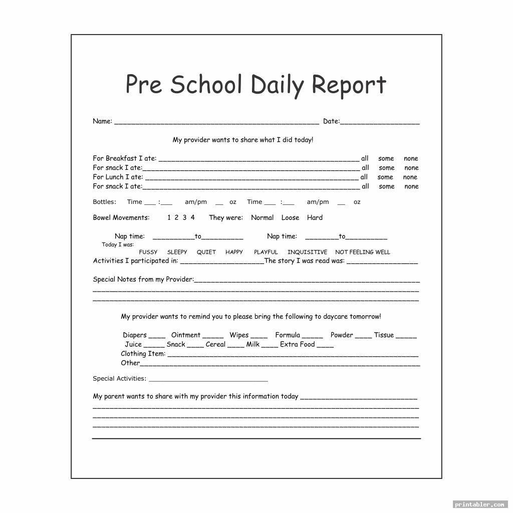 how to write reports for preschoolers