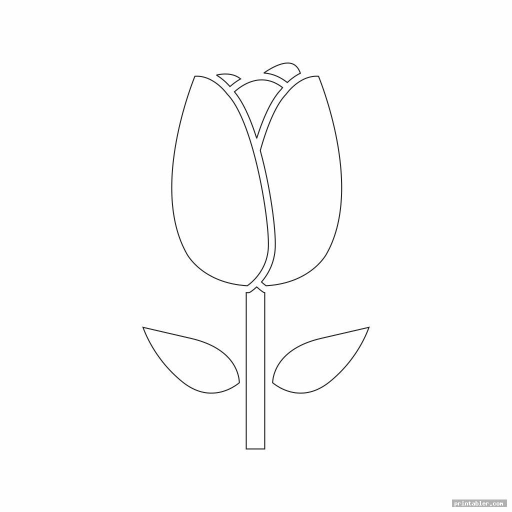 cute tulip template printable