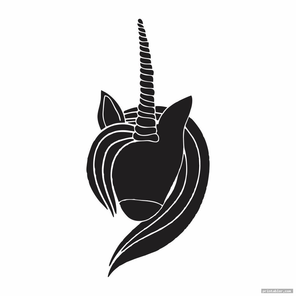 Unicorn Stencil Printable for Pumpkin Carving