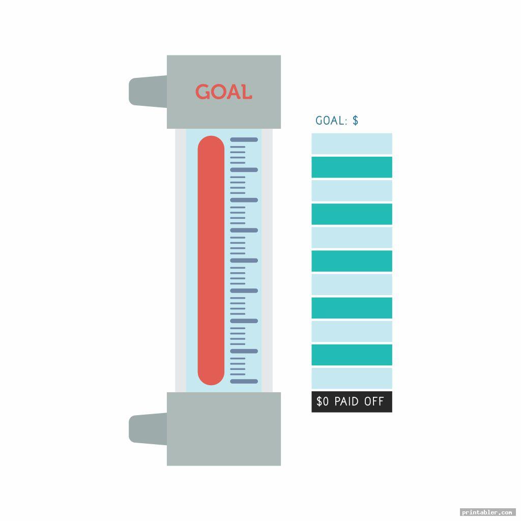 Debt Thermometer Template Printable