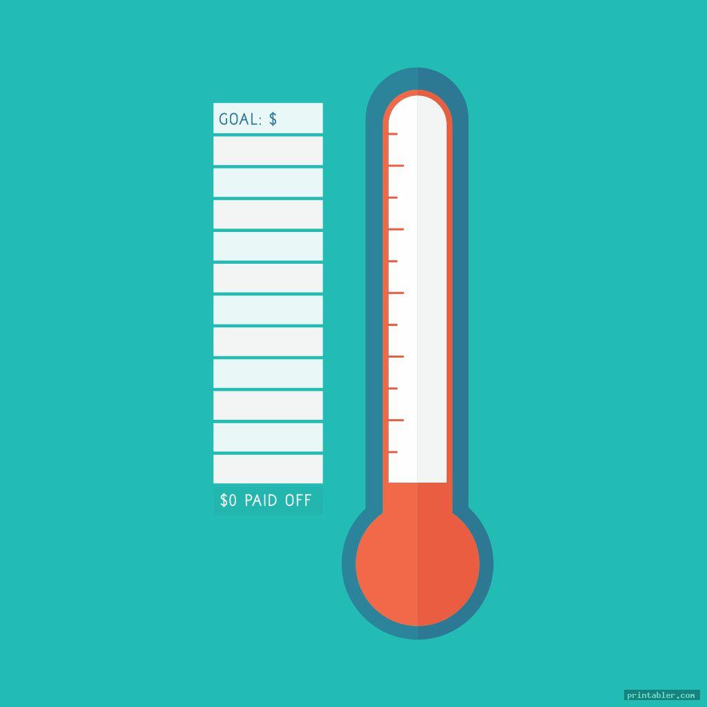 debt thermometer template printable image free