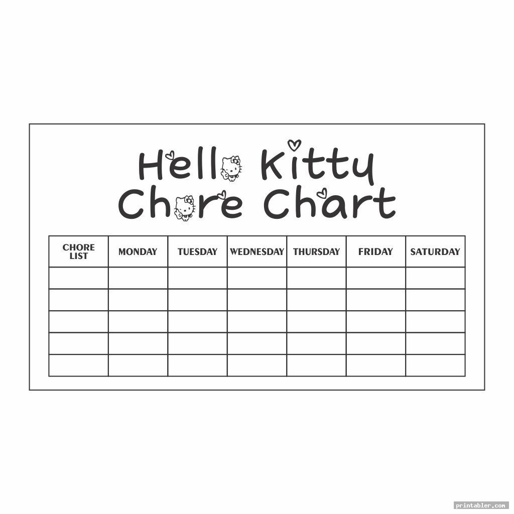 hello kitty chore chart printable image free