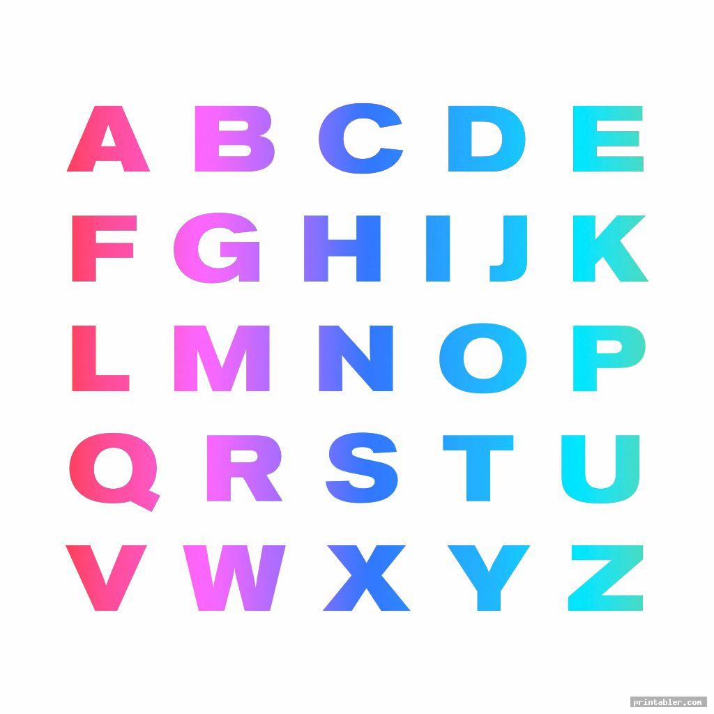 large colored letters printable image free