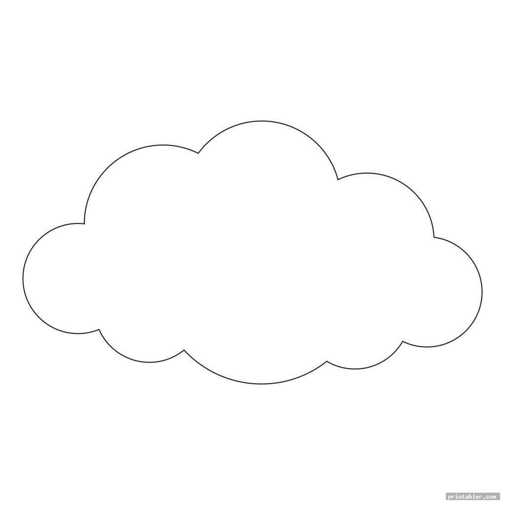 Large Printable Cloud Shape Template