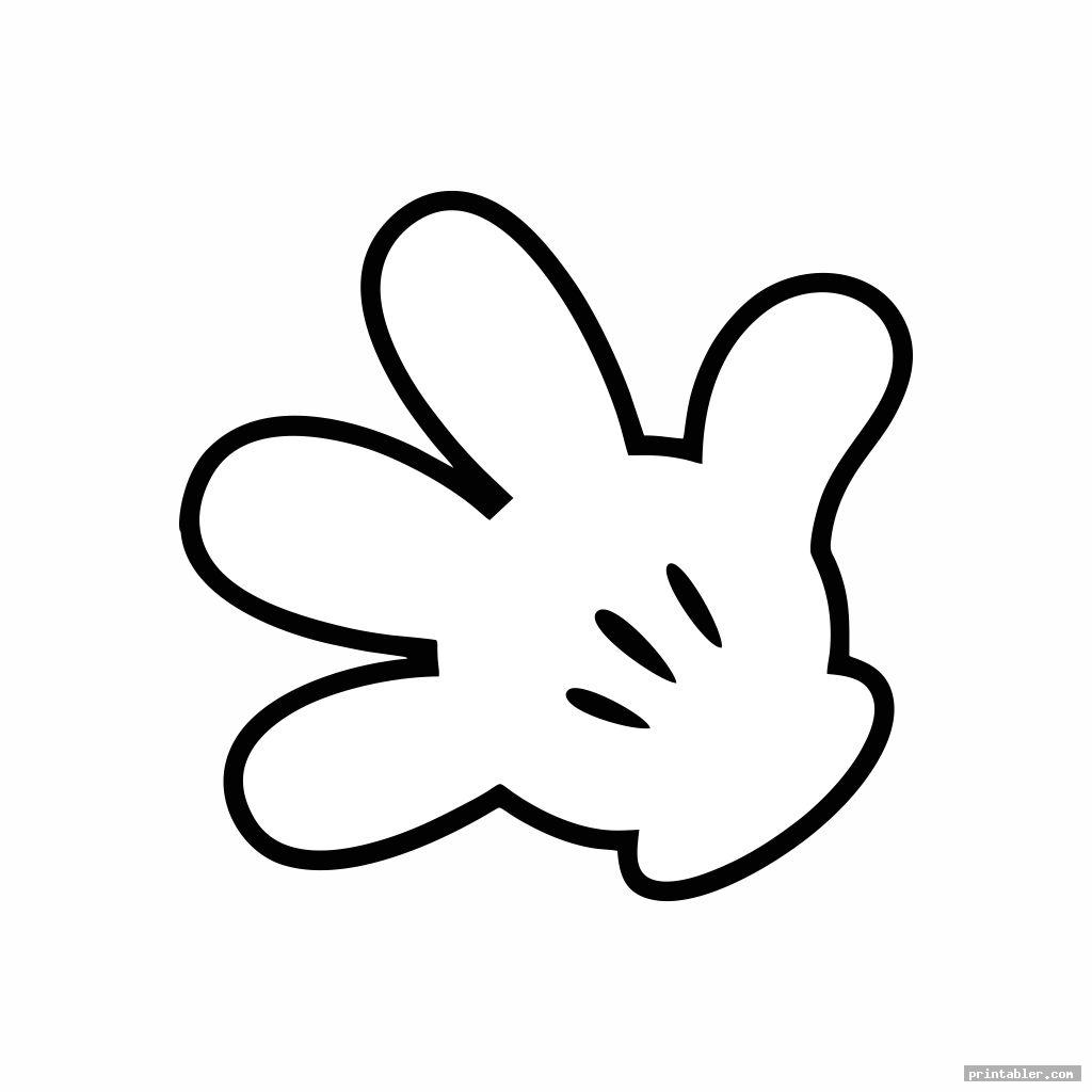 mickey mouse glove template printable image free
