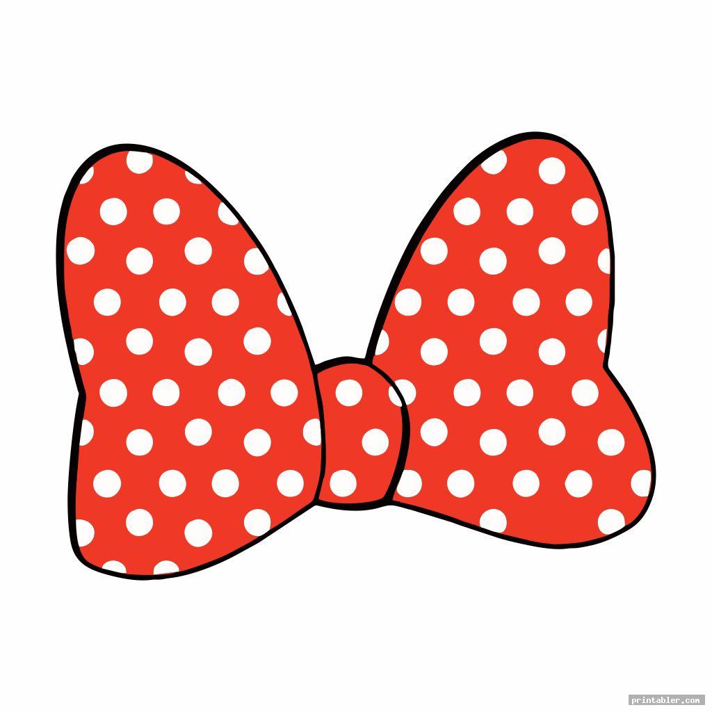 Minnie Mouse Bow Printable - Black White and Colored