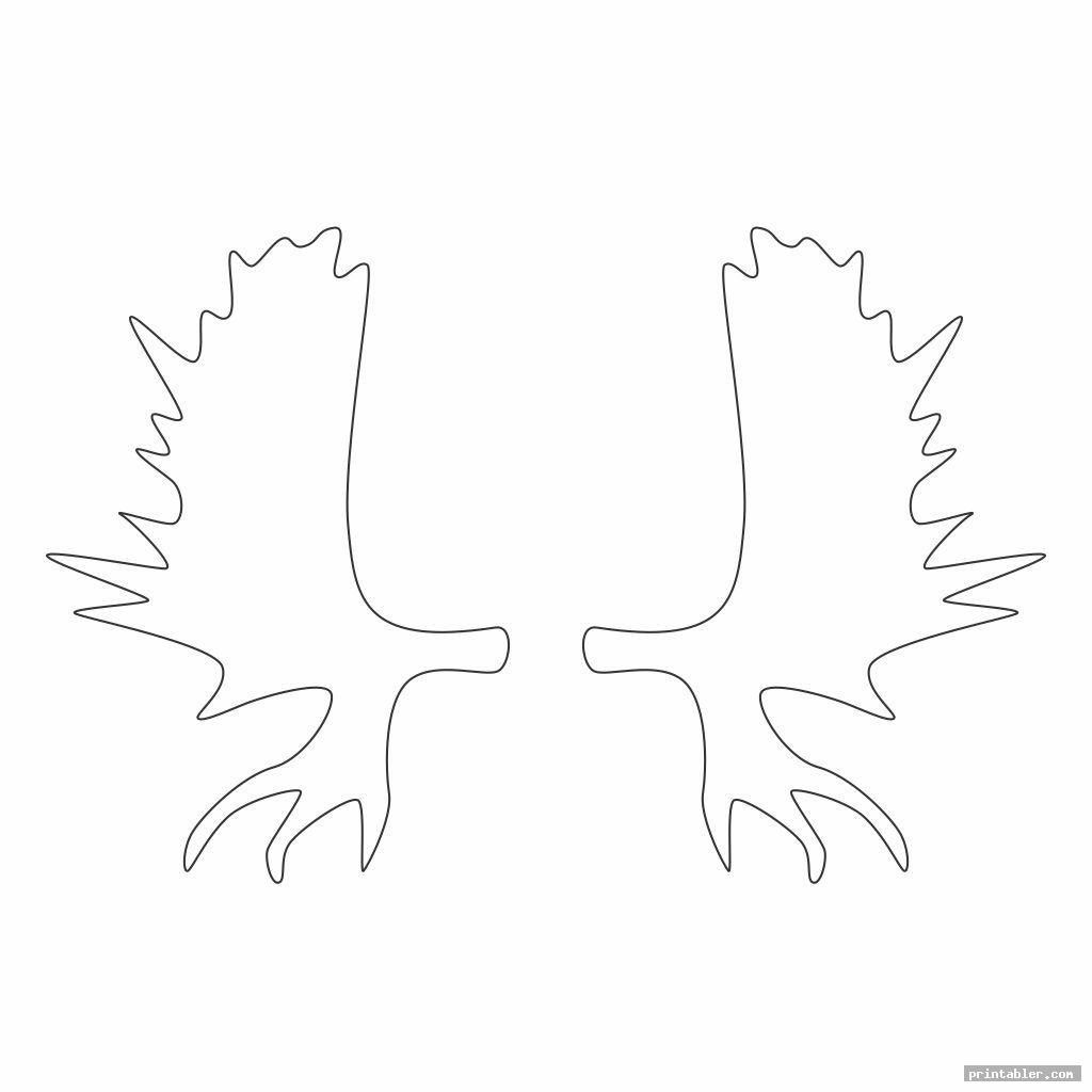 moose antler template printable image free