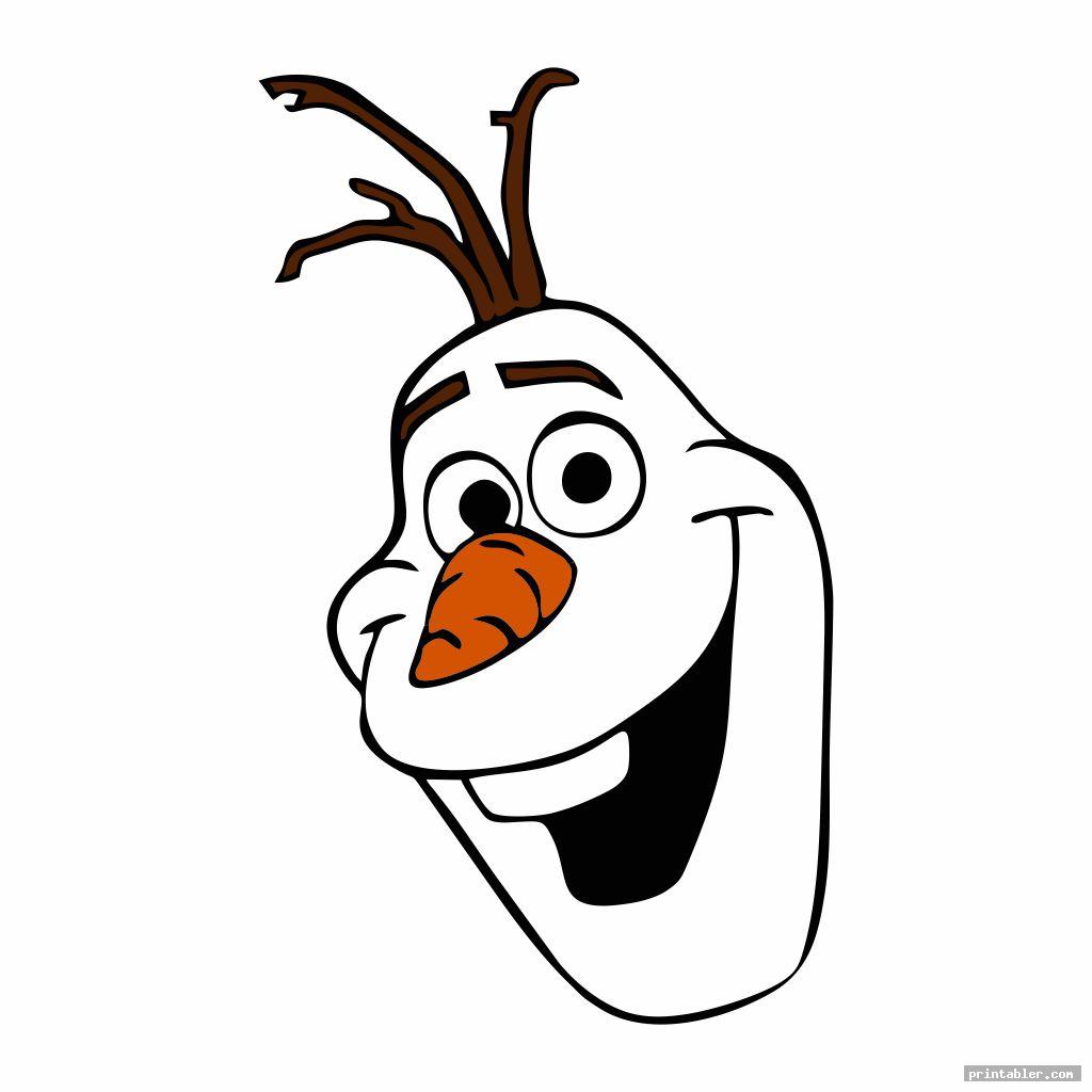 olaf face template printable image free