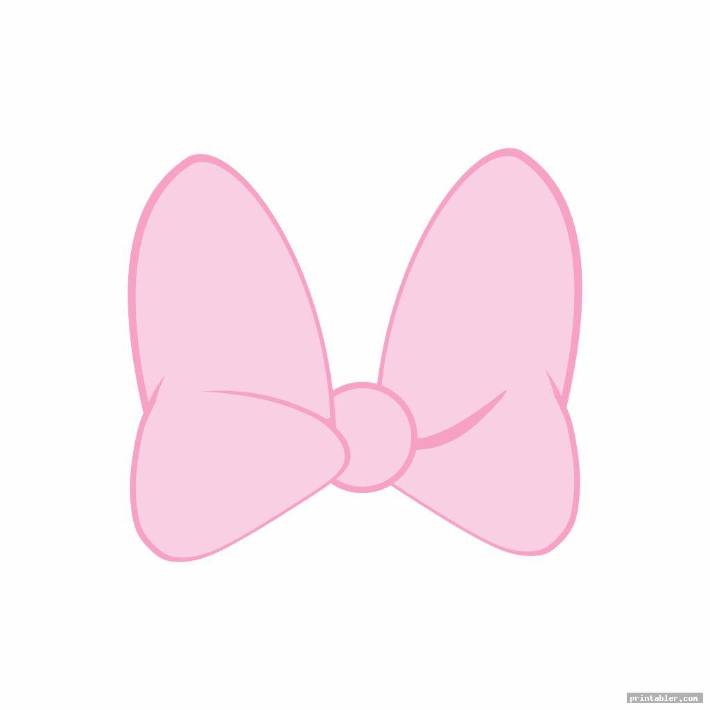 Minnie Mouse Bow Printable - Black White and Colored - Gridgit.com