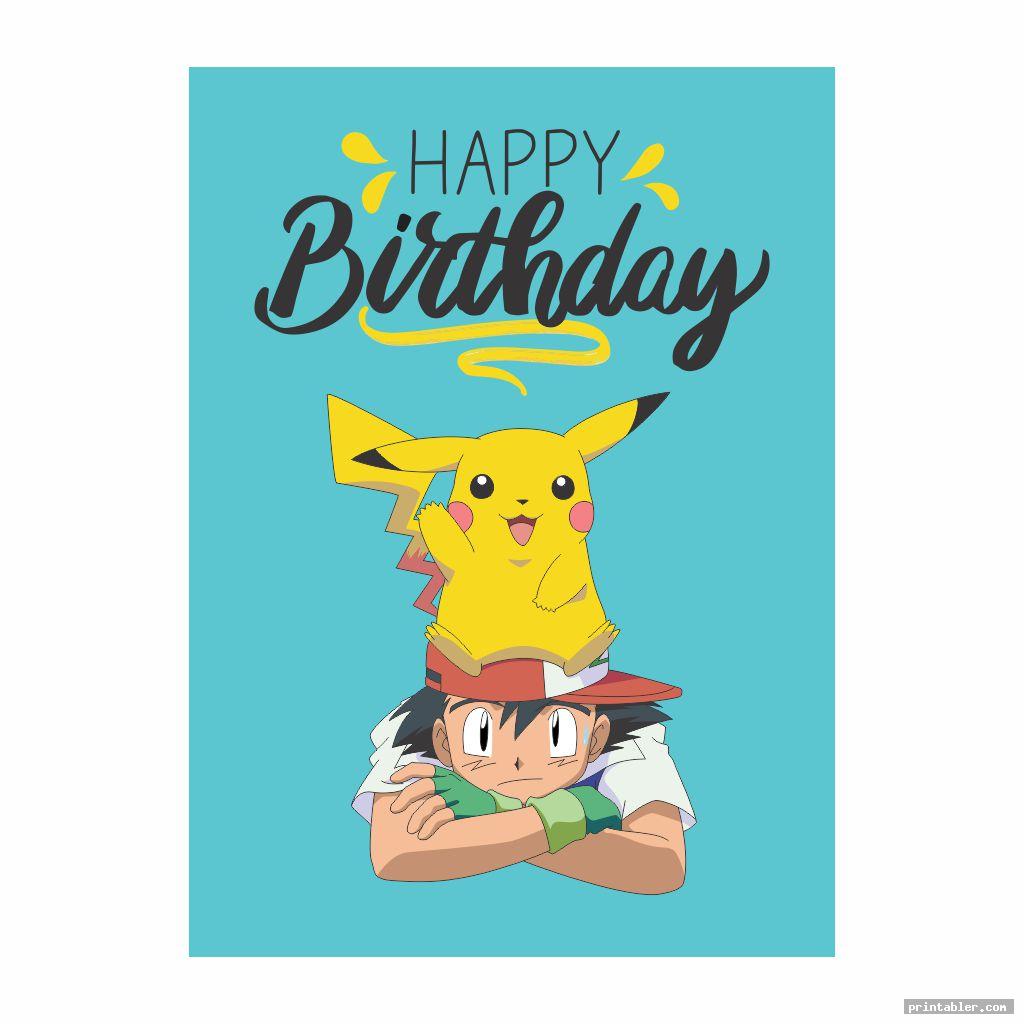 Pokemon Birthday Cards Printable