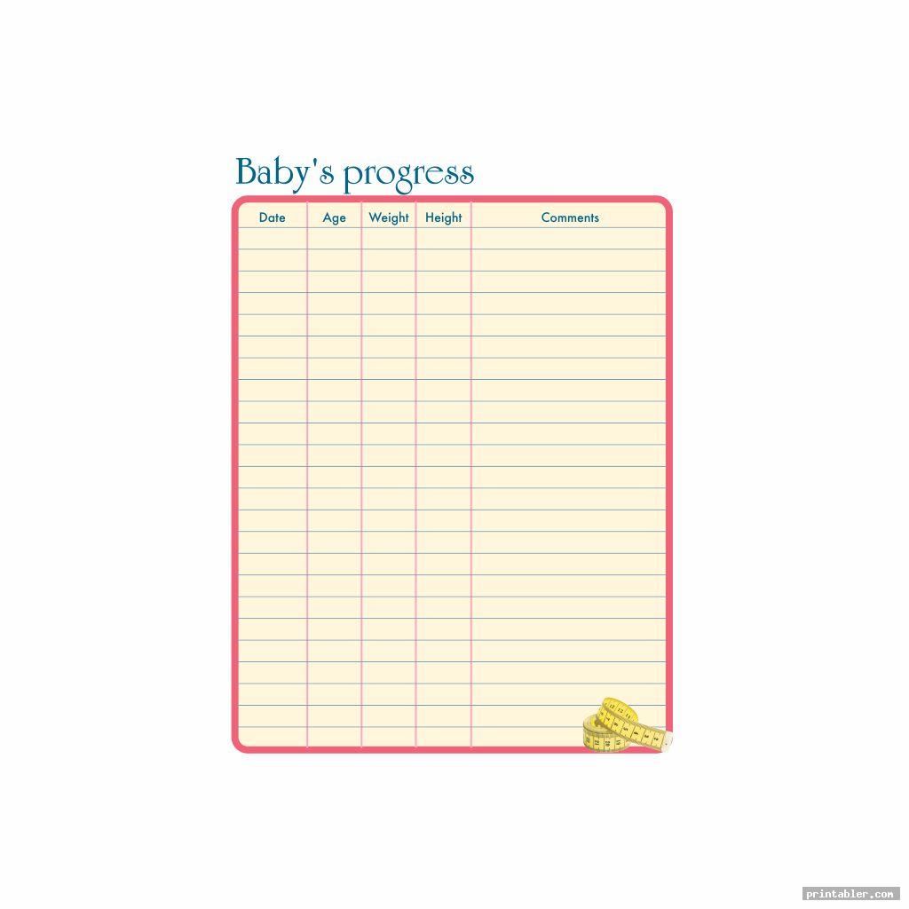 progress baby scrapbook s printable