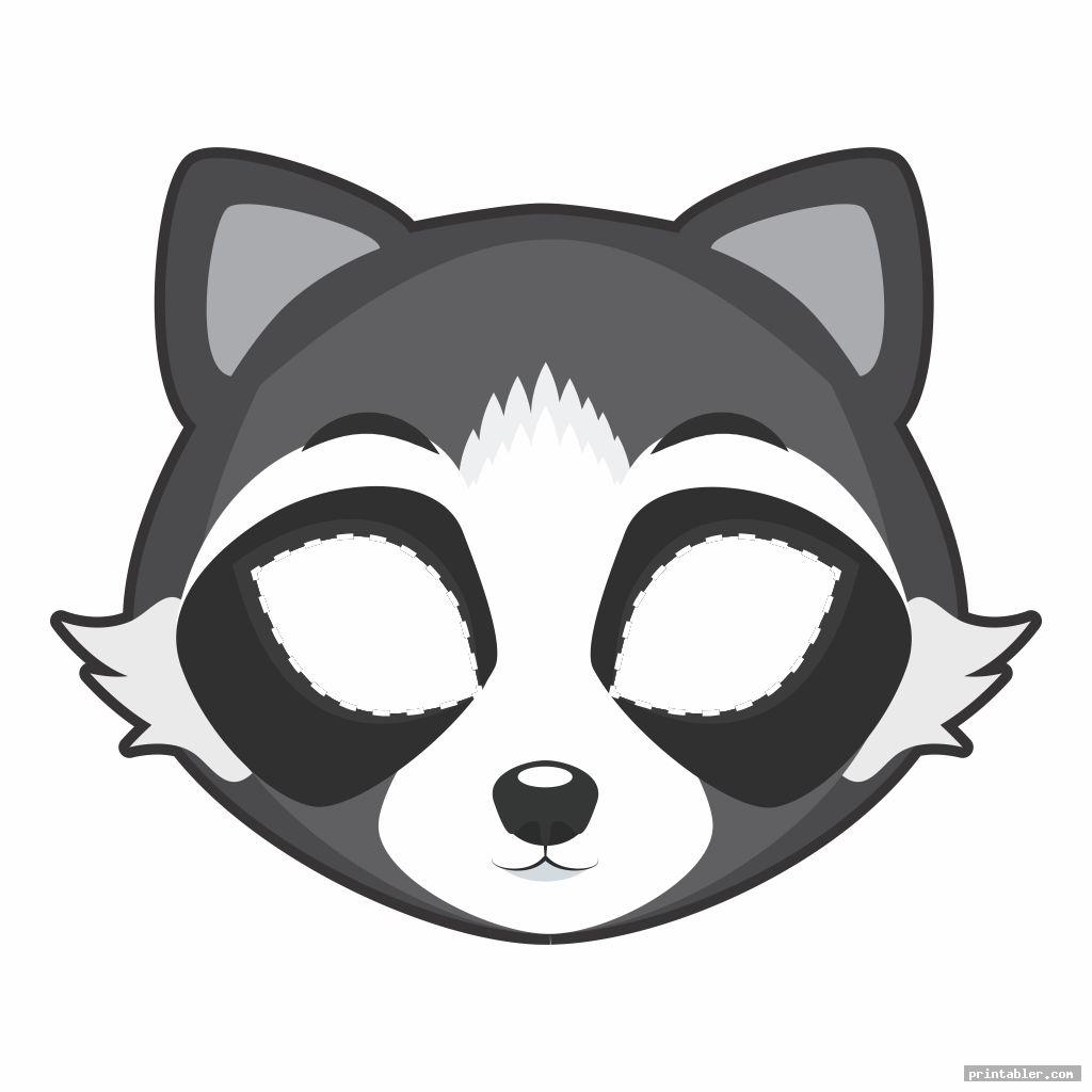 raccoon mask printable template for use