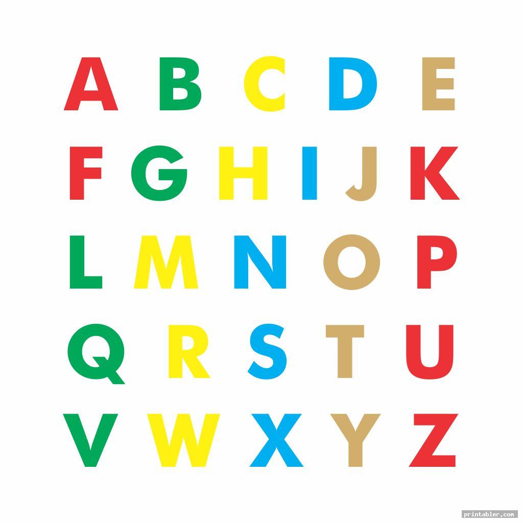 rainbow large colored letters printable