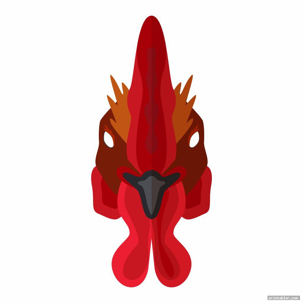 Rooster Mask Template Printable