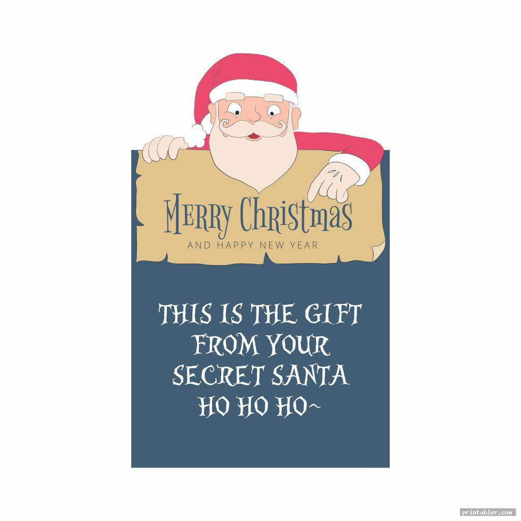 secret santa tags printable image free